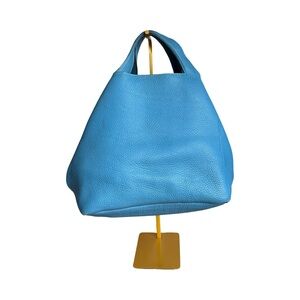 Jennifer Miller Teal Blue Upcycled Leather Purse/Tote